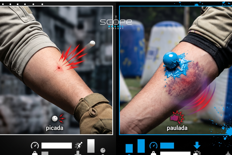 Qual machuca mais, airsoft ou paintball? A resposta final